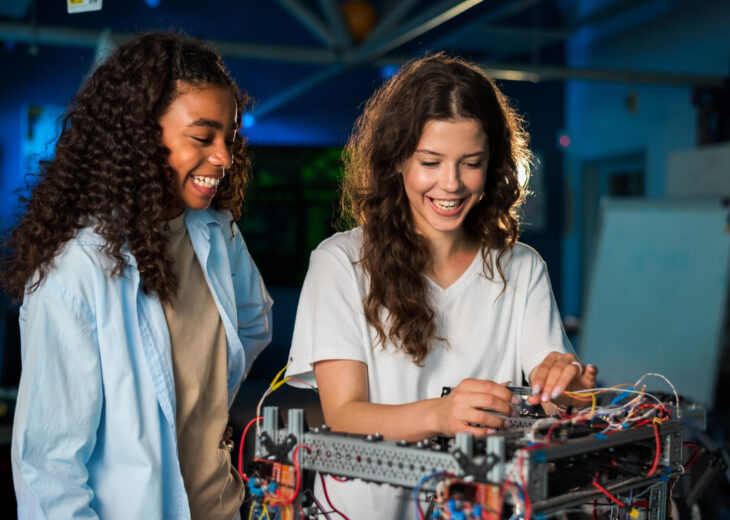 Two Female working together