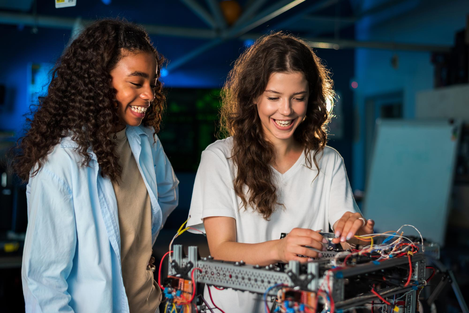 Two Female working together